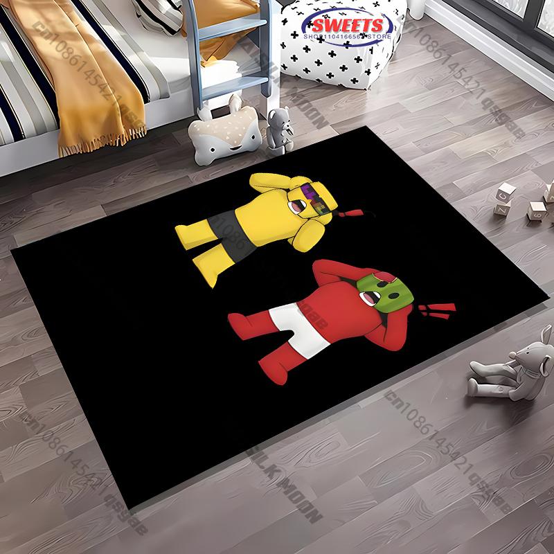 Funny S Sunny and Mel0n Pattern Carpet Rug for Living Room Bedroom,Office Areas,large Decora Mat, Durable Machine Washable Mat