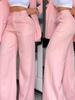 Women's  Elegant Suit Set Trousers with Pleats and Stand-up Collar