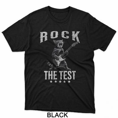 Rock The Test Giorno del Test Insegnante Amante dei Gatti Maglietta per Test Statali
