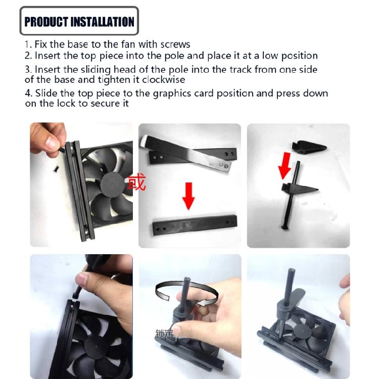 Aluminum GPU Support Bracket for Big Graphics Card Stand Ensures Video Card Stable Position GPU Stand Enhances Stability