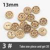 Natural Retro Coconut Shell Round Buttons for Children's Clothing