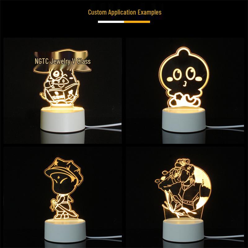3D Cartoon Night Light: Custom Acrylic Bedside Lamp for Atmosphere & Gifts