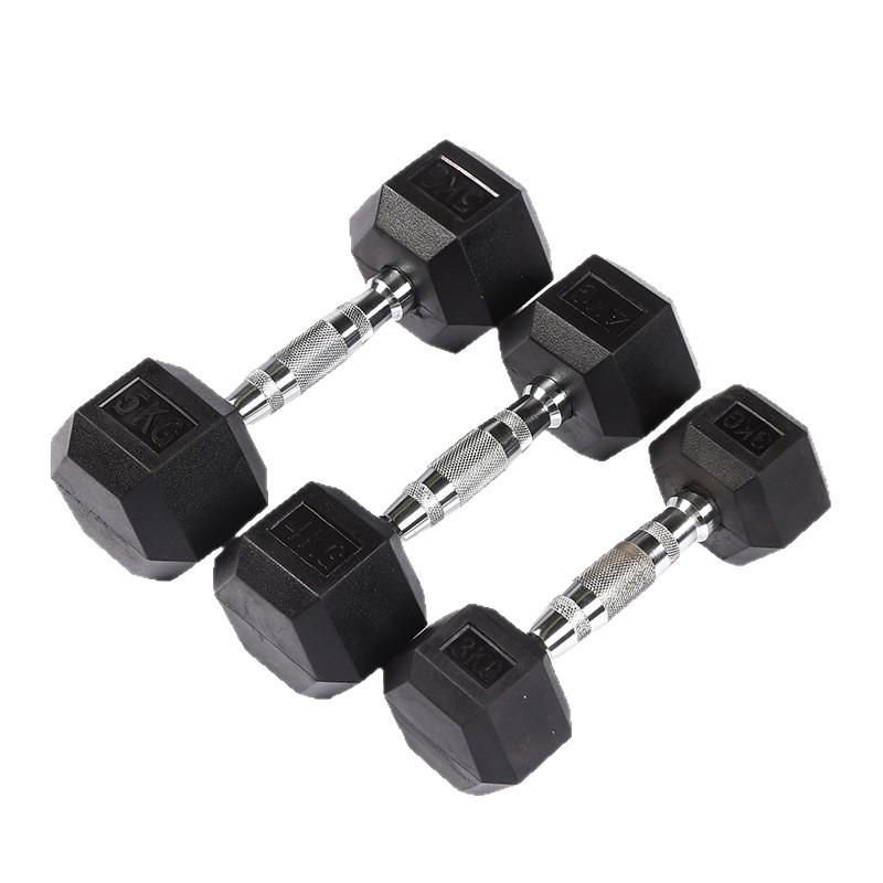 Non-slip Adjustable Rubber-Coated Hex Dumbbell for Women