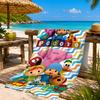 Pocoyo's Colorful Adventure Beach Towel, Quick-drying, Easy To Care For, Suitable for Both Fitness and Beach Vacations,Sports Essential