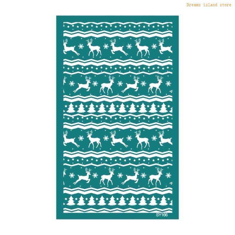 Earrings Transfers Stencils Christmas Theme Silk Screen Stencils for Craft HX6C