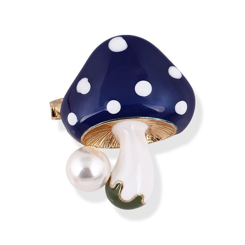 

Cute Pearl Mushroom Anti-fade Small Brooch Corsage Jumper Cardigan Neckline Pin Silk Scarf Cufflinks Assembled Accessories for Women Cute BFF Gift