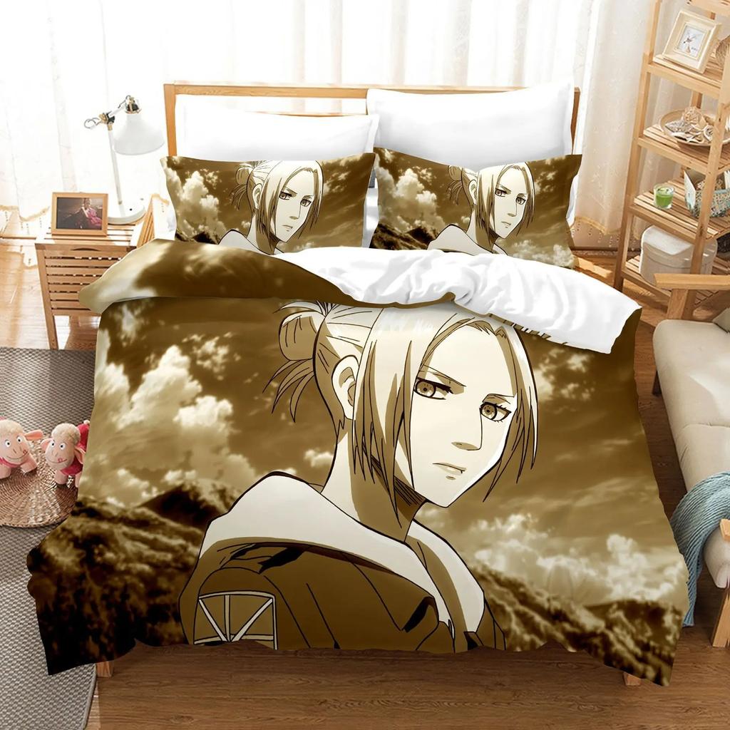 New Attack On Titan Bedding Set Single Twin Full Queen King Size Attack On Titan Bed Set Children Kid Bedroom Duvet Cover Sets