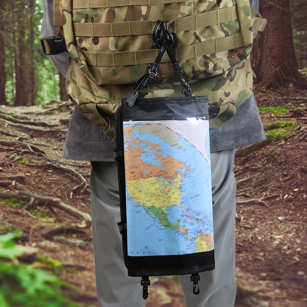 Waterproof Trail Map Case Foldable Transparent Document Bag Outdoor Map Storage Bag For Adventure Camping Travel Hiking
