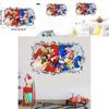 Super Mario Bros Sonic The Hedgehog Cartone Animato Decalcomania da Parete in PVC con Design Autoadesivo Durevole per le Pareti delle Camere dei Bambini