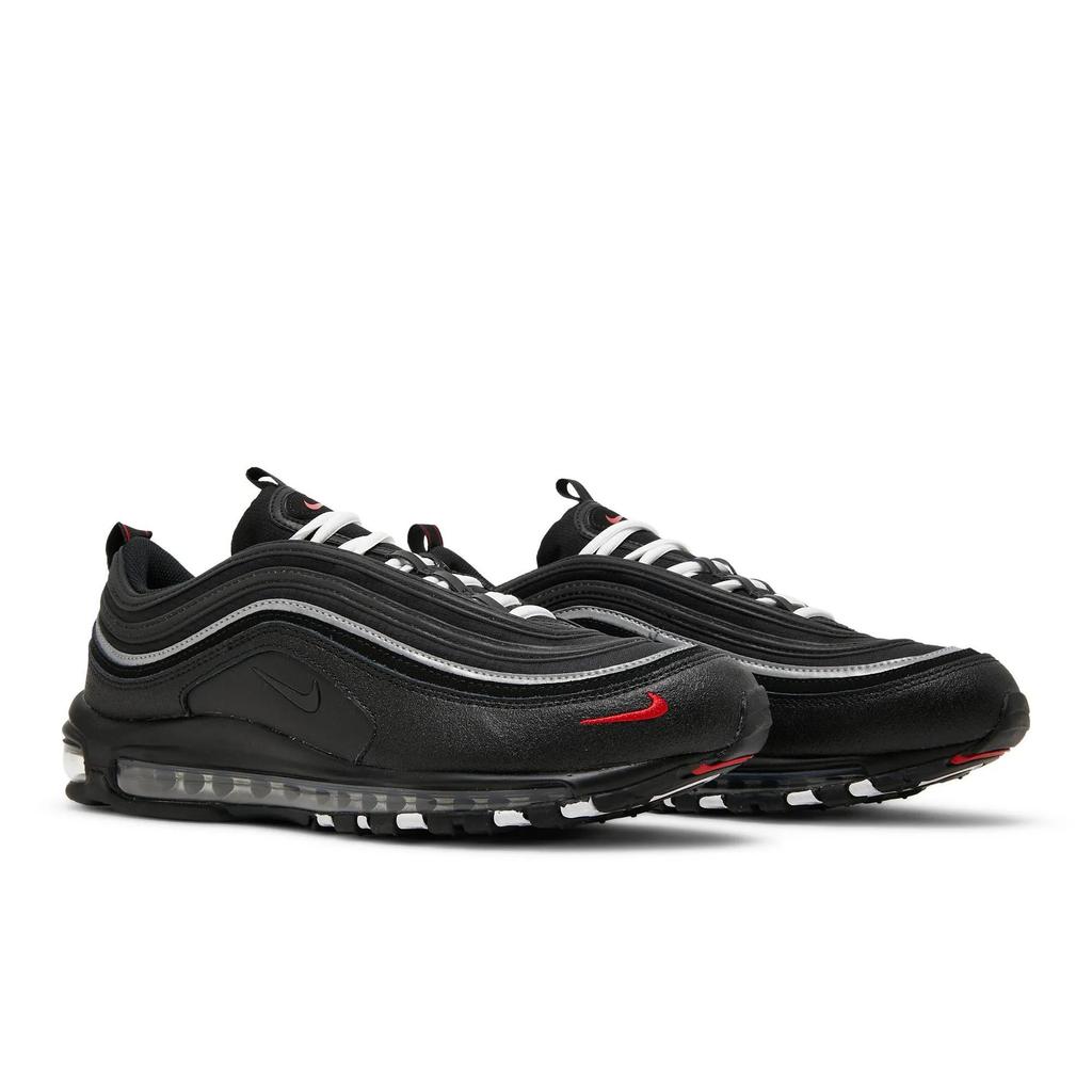 Nike Air Max 97 'Black Sport Red' (Unisex) Black / Black / Sport Red / White Running Shoes DH1083 001