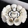12pcs Badminton Shuttlecocks Professional White High Speed Duck Feather Badminton Ball for Game Training Sport Practice Youth