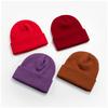 Schwarz Weiß Blau Beige Rosa Rot Grün Strickmütze für Jungen Mädchen Herbst Winter Warme Skullies Beanie Erwachsene Kinder Hüte & Mützen