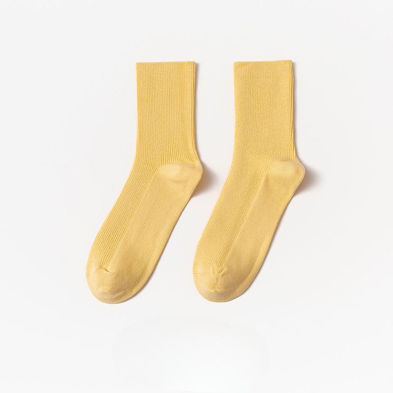 

Осенне-зимние хлопковые носки женские двухфонтурные женские хлопковые носки до середины икры против запаха женские носки однотонные теплые утолщенные зимние носки 1 pair жёлтый