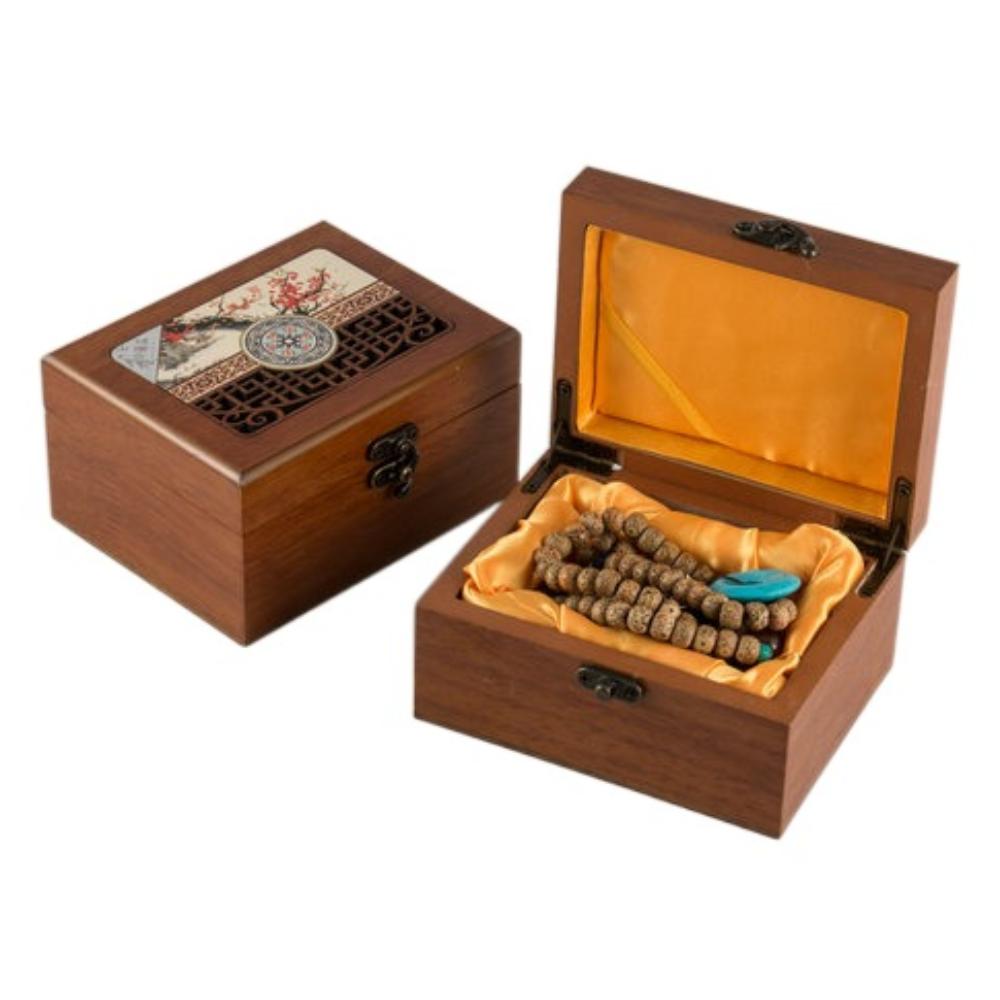 Bracelet Necklace Jewelry Display Box Pedant Vintage Trinket Case Wooden Jewelry Box  Gift Box