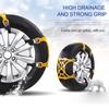 3pcs Car Snow Tire Chains Mud Tyre Wheels Thick Anti-Skid Belt for Car/SUV/Truck Portable Easy to Mount Emergency Traction Car