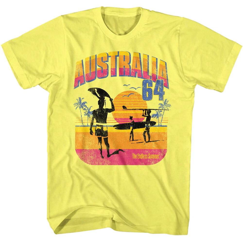 Bruce Brown The Endless Summer Australia 64 Colorful Beach Scene Men s T Shirt S