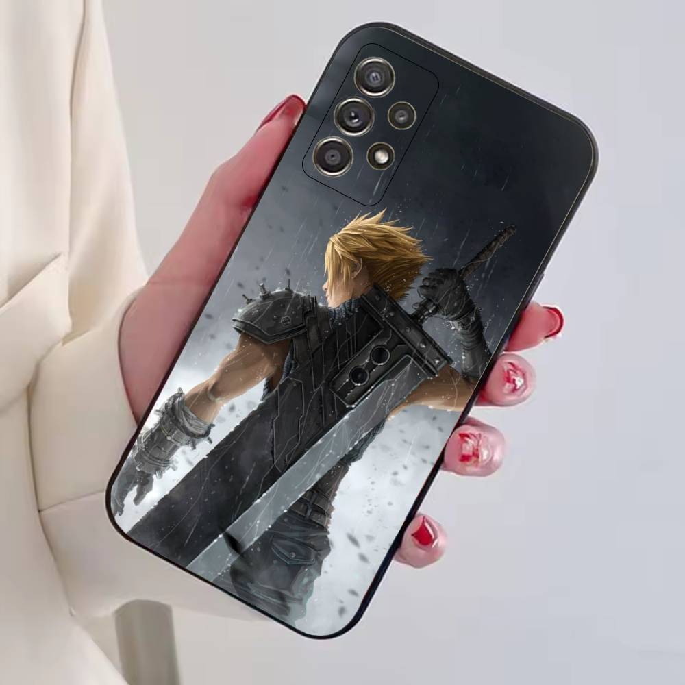 F-FINAL F-FANTASY Cloud Strife Phone Case For Samsung S25,S24,S21,S22,S23,S30,Ultra,S20,Plus,Fe,Lite,Note,10,Black Cover