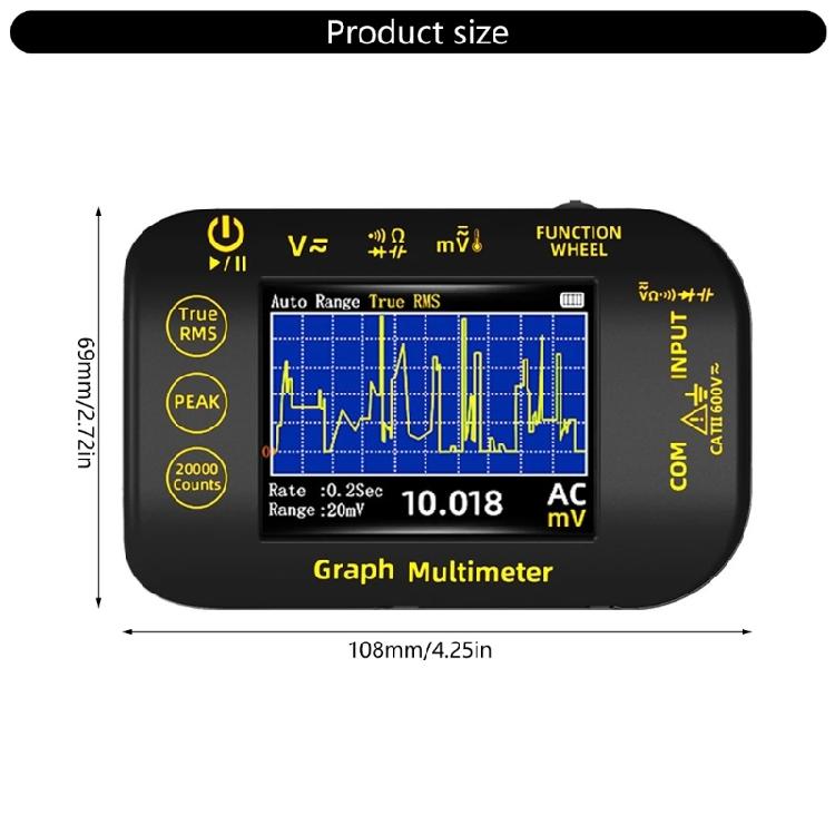 Real Time Waveform Recording Temperature Resistance Voltage Capacitance Tester 20000 Count Digital Multimeter Precisions
