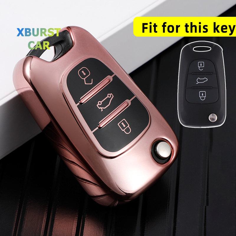 For Hyundai Elantra Accent I20 I30 Ix20 Ix35 For Kia Sportage Rio 3 Soul Optima Ceed Pro K5 K2 Pride Tpu Car Key Case Cover Fob