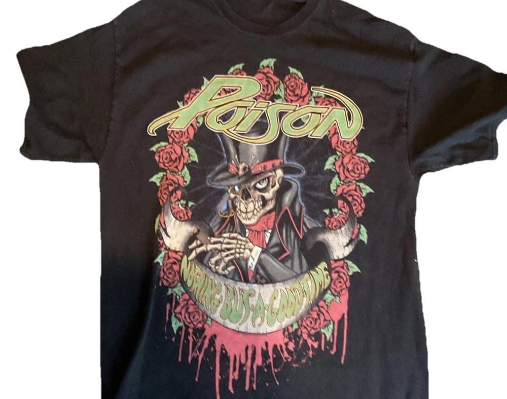 Винтажная футболка унисекс с логотипом группы Poison Все размеры SU141 Футболка унисекс S