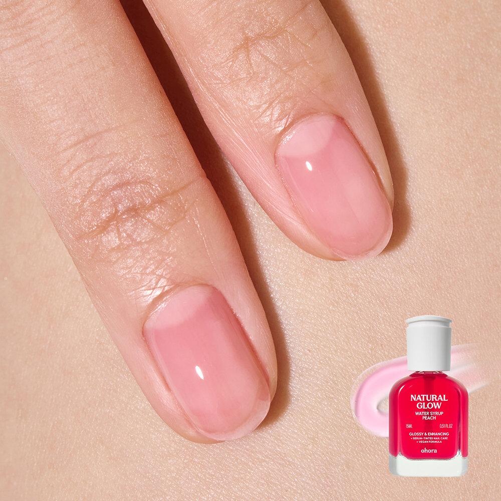 OHORA Întăritor de unghii tip sirop 15ml (10 culori) - Întăritor Profesional pentru Unghii cu Nuanță de Sirop Translucid