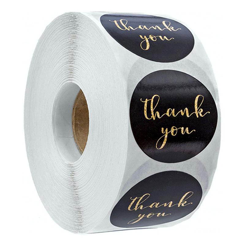 Kraft Paper Wheat Ear Thank You Stickers for Gift Packaging and Sealing