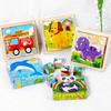 Baby Wooden Blocks Toys Baby Cartoon Animal Tangram Children Six Side Cube Jigsaw Puzzles Game Kindergarten Educational Toy