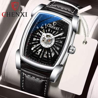 Neue Top-Marke, Luxus-Herrenuhr mit Box, automatische quadratische Herren-Mechanische Uhren