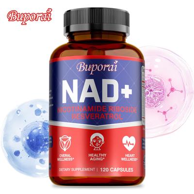 NAD+ Supplement with Nicotinamide Riboside NR, Resveratrol, Quercetin - Cellular Energy & Repair, Vitality, Healthy Aging