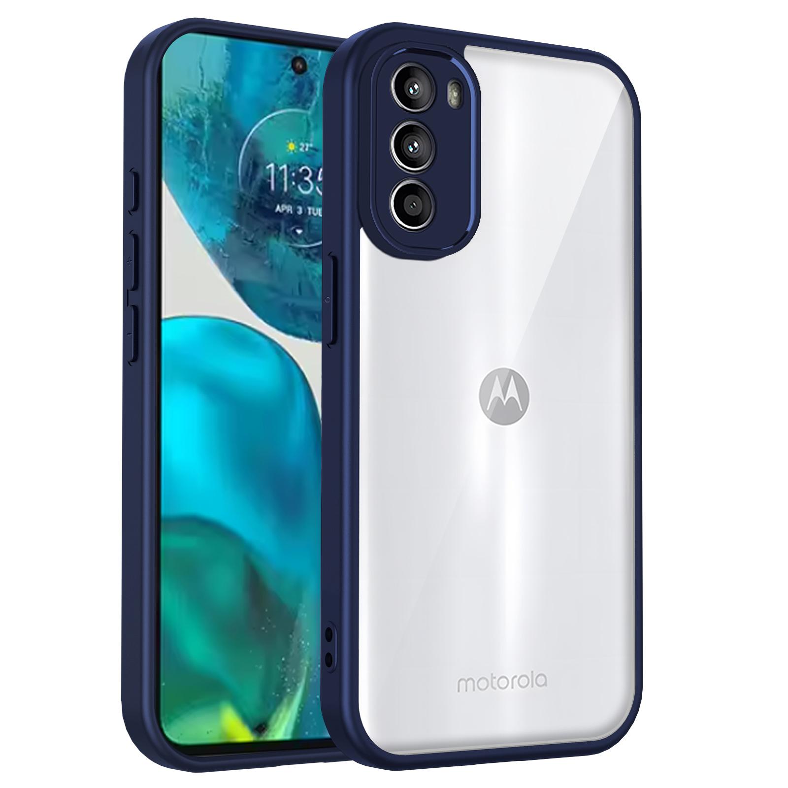 

EUCAGR Bumper Air Cushion Clear Matte Back Cover For Motorola Moto G52/G82/G35/G34/G45/G15/G05/E15/G04/G24/E14 Hard Phone Case Motorola Moto G52 синий