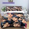 K‑pop Boy Group 3 Pieces Duvet Cover Set, Idol Portrait Print Bedding Set, Soft Home Textile Decor Without Pillow Core For Kpop Fans