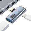 OTG konverteris, dviejų prievadų, PD100W, greitas 10 Gbps duomenų perdavimas, USB OTG palaikymas atminties kortelėms, kietiesiems diskams ir suderinamas su įrenginiais, tokiais kaip iPhone, MacBook, Pad ir Switch 2
