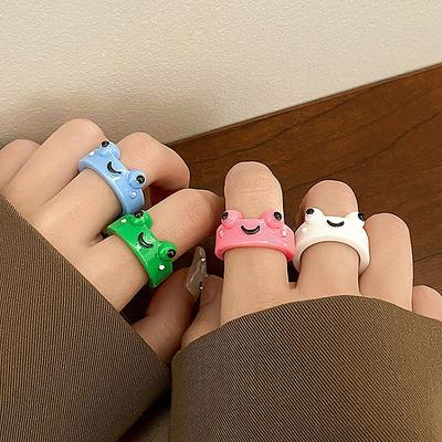 Green Frog Ring Female Creative Hot Selling Funny Gift Simple Cartoon Accessories
