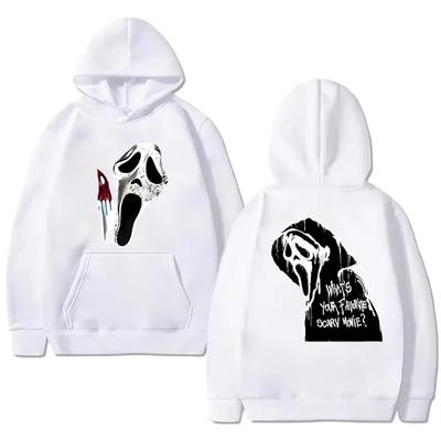 In Gothic Double Sided Printed  Streetwear Men Women VI Ghostface Graphic Hoodie Unisex Fleece Long Sleeve Sweatshirts