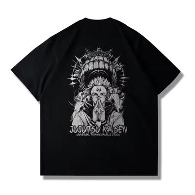 Japanese Anime Jujutsu Kaisen Funny Graphic Print Harajuku Y2k Man Tops Vintage 100% Cotton MenT Shirt Short Sleeve Women Tees