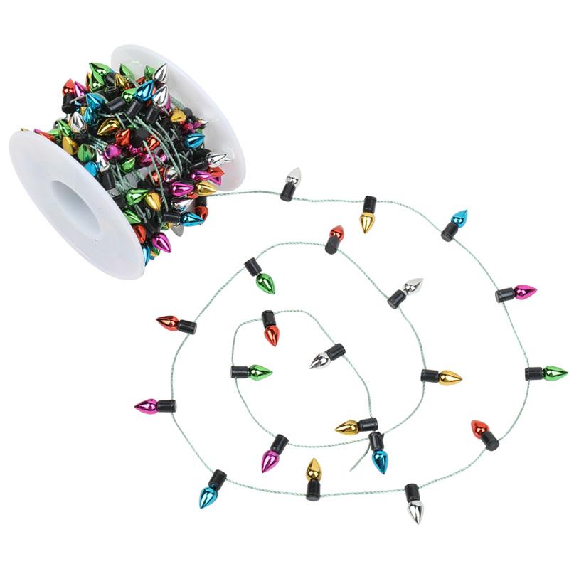 5m Christmas Colorful Bulbs String Garland Xmas Tree Ornaments 2025 Christmas Home Decoration New Year Gift DIY Craft Not LED