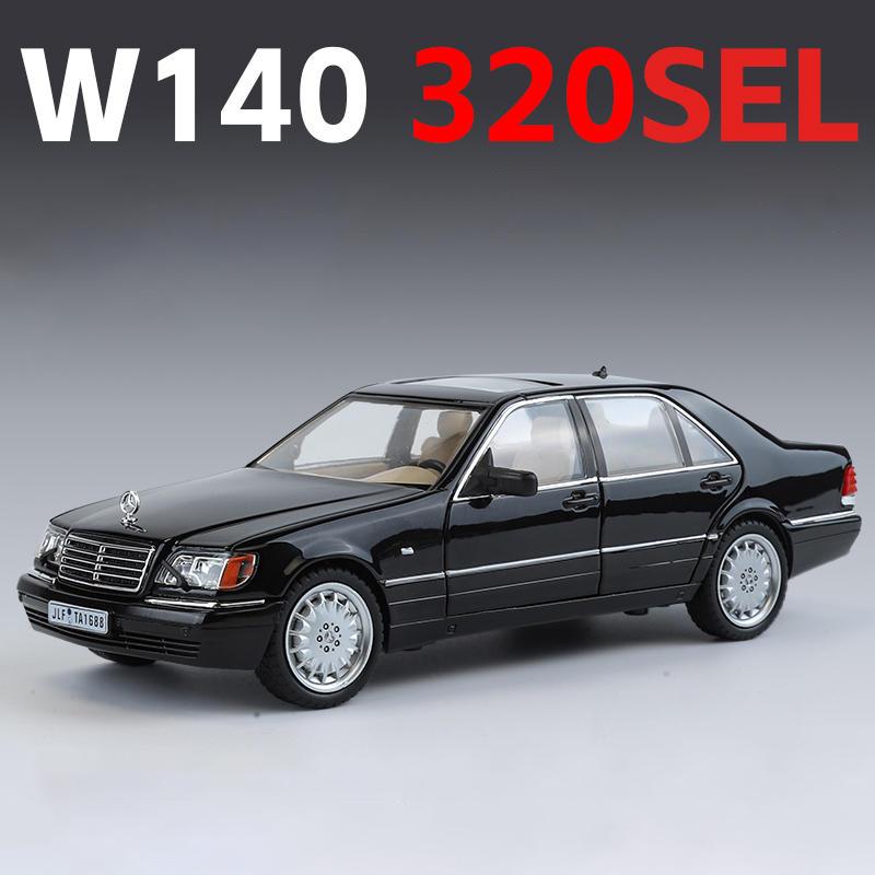 

1/24 Benzs S-W140 320SEL Модель легкосплавного автомобиля Звук и свет Инерционный механизм Детская игрушка Коллекционные предметы Подарок на день рождения чёрный