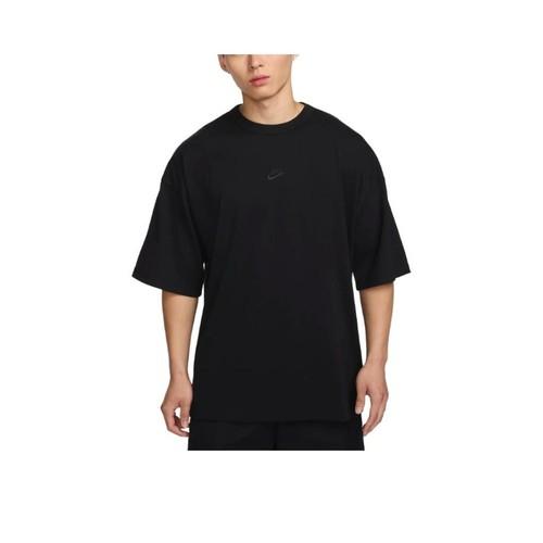 Nike logo embroidered pullover short-sleeve men s T-shirt S чёрный