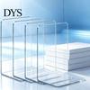Decorative Book Organizer for Desk 1 Pc Clear Bookend Heavy Book, Acrylic Shelf Organizer, Vertical Workstations L Shaped Stopper Bedroom Library