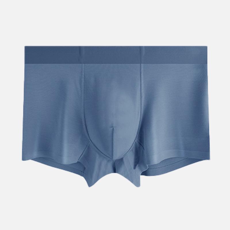 2026 New Men's Seamless Mid-Waist Antibacterial Breathable Boxer Briefs, Thin Style