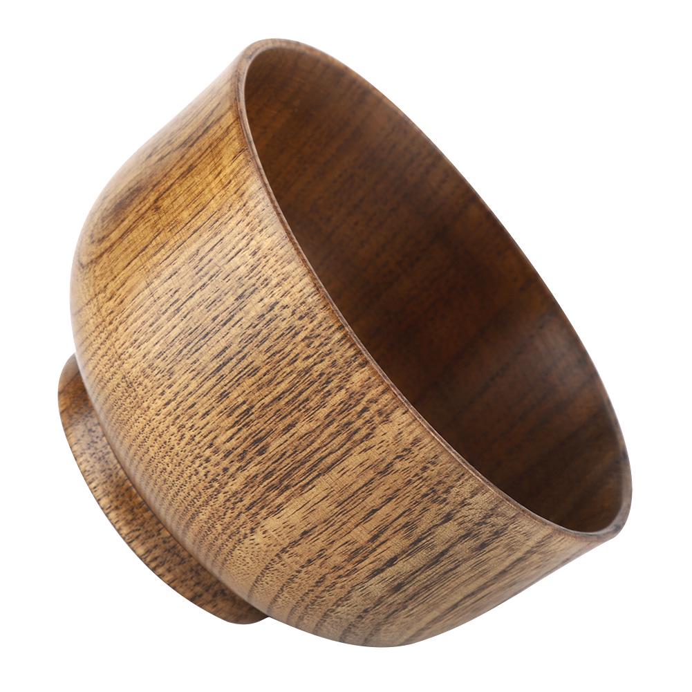 Child Kid Wooden Handmade Bowl Food Container Heat Resistant Tableware