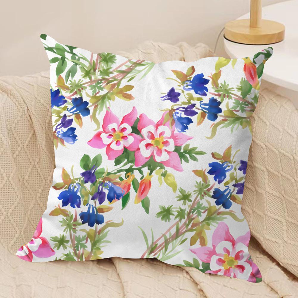 minimalist floral Art Cushion Cover Soft Plush Fabric DoubleSided Printed Cushion Covers for All Seasons Modern HomeDecor Gift