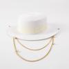 2025  New Fashionable Metal  Letter Straw Hats for Women Men Summer Outdoor Holidays Beach Sun Hat Panama Hat