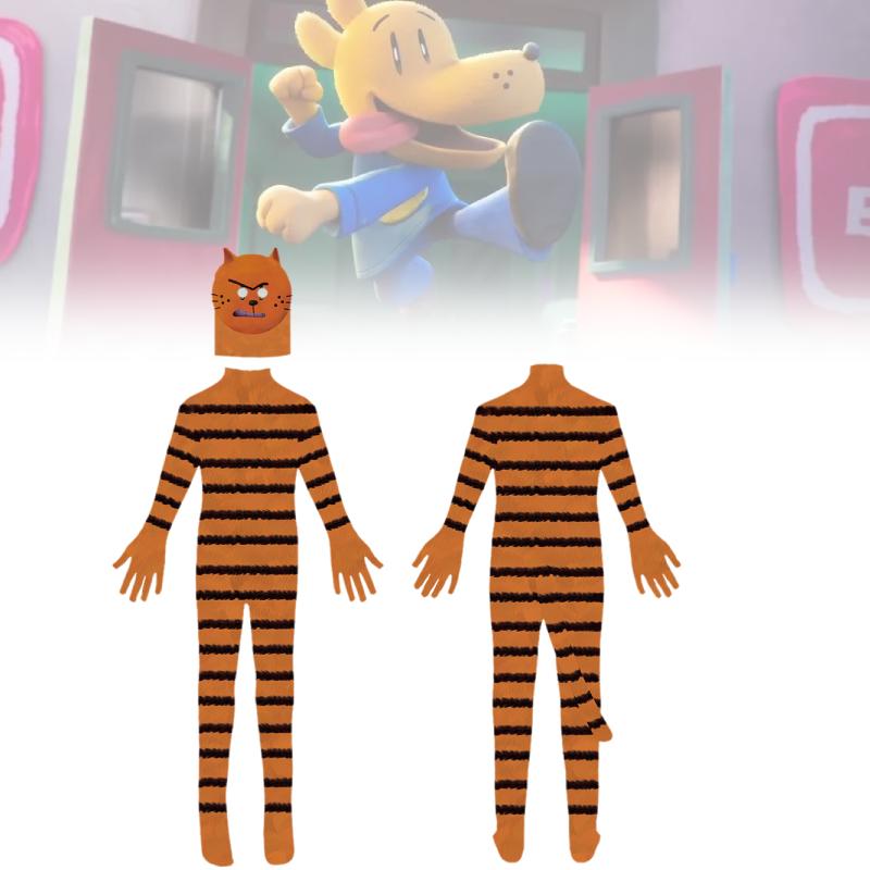 Cat Man Cosplay Outfit Cartoon Petey Cat Halloween Fancy Kids Girls Boys Party