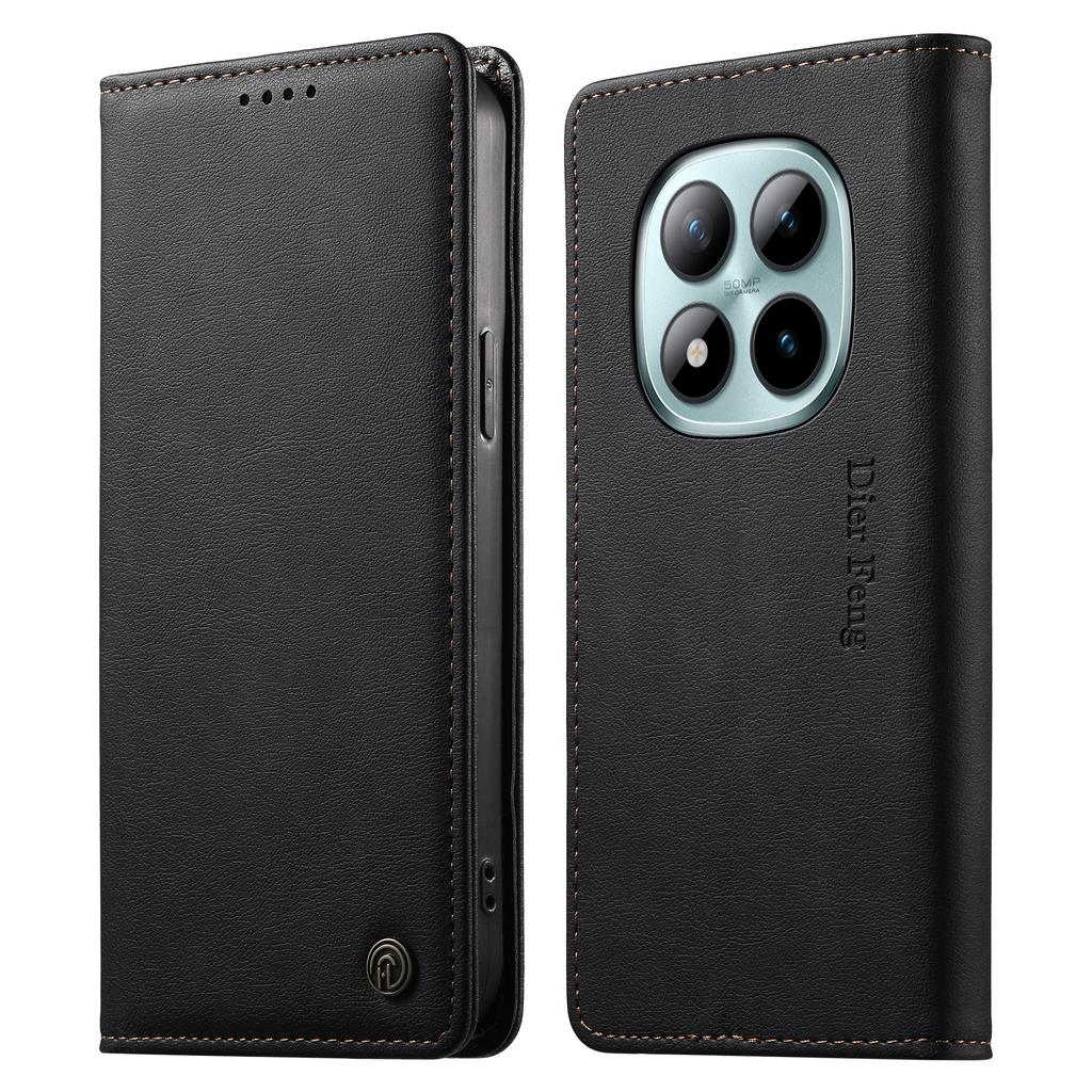 Luxury Business Cards Solt Leather Case For Xiaomi Redmi Note 15 Pro Plus 14 13 14C 13C Shockproof Book Stand Skin Feel Cover