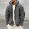 Winter Heren Pluizig Fleece Dikke Warme Jas Jas Lange Mouw Capuchon Jas Pluche Knopen Sluiting Verdikken Warm Heren Jas Bovenkleding