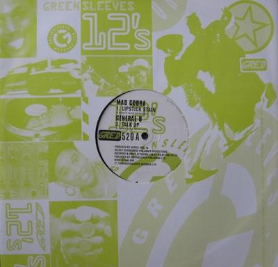 12inch Record MAD COBRA / GENERAL B / SPANNER BAN - Lipstick Stain / Talk Up / When It' GRED520 Greensleeves Re 1996 UK Reggae, Ska & Dub Used