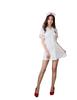 [Anna Mu] Nurse Outfit Cosplay Uniform Women's Dress Nurse Doctor White Coat Sexy Erotic Extreme Halloween White XL Z2178