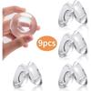 9pcs Door Bumper Wall Protector, Self Adhesive Clear Door Handle Knob Pad, Reusable Soft Rubber Wall Protector