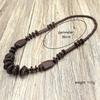 Pendant Vintage Statement Beads Chain Handmade Wood Necklace Choker Long Wooden Jewelry Party Gifts Bohemian Collier